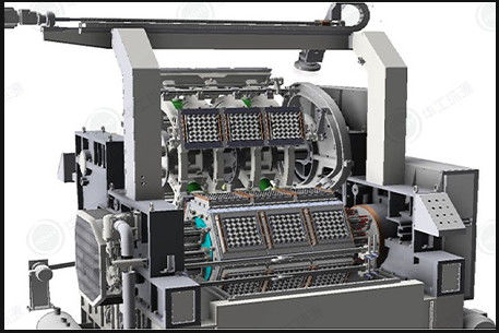 3 αυτόματη μηχανή 1000pcs/H χαρτοκιβωτίων αυγών φορμών